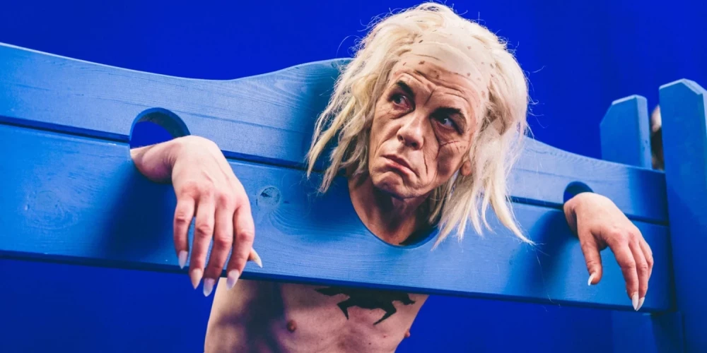 Эйнар Репше на съемках фильма "Божий пес".