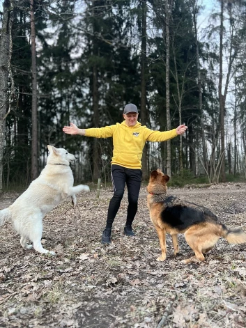 Sisī ir Austrumsibīrijas aitu suns, Baldurs ir Šveices aitu suņa un haskija jauktenis. Abi ir ganu suņi un uzmana savu baru. Ejot pastaigāt lielākā kompānijā, viņi vienmēr pieskata saimniekus.