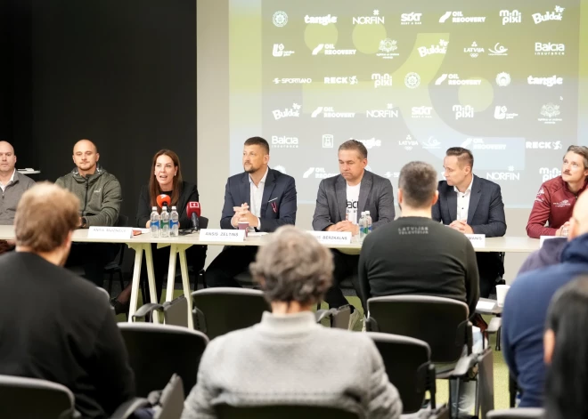 Latvijas Bobsleja un skeletona federācijas (LBSF) preses konference 2025. gada 4. novembrī.