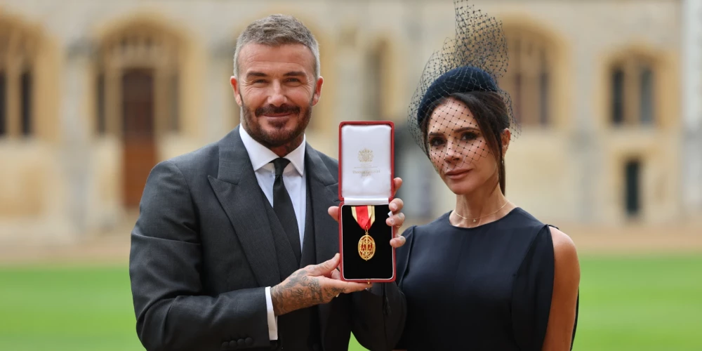 Sers Deivids Bekhems un lēdija Viktorija Bekhema.