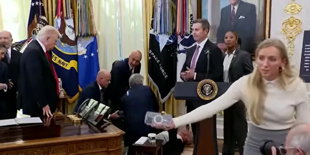 “Novo Nordisk” vadītājs Gordons Findlijs zaudējis samaņu (ekrānuzņēmums no video) 