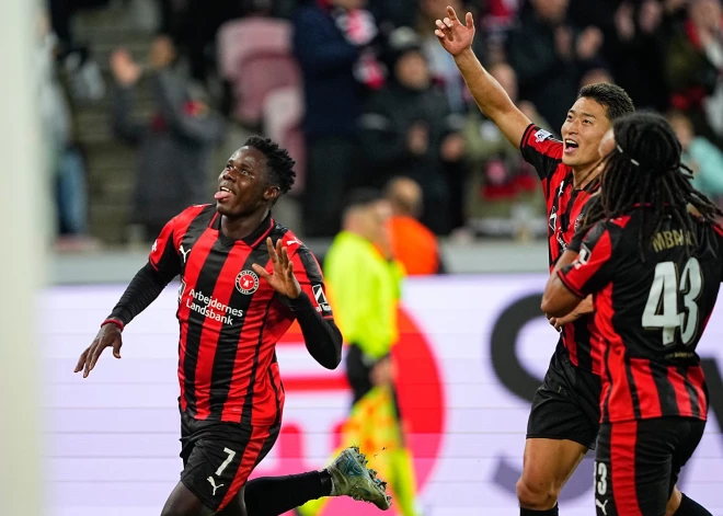 8 minūtēs "Midtjylland" trīsreiz sarūgtina "Celtic" vārtsargu un pēc uzvaras nostiprinās pirmajā vietā Eiropas līgā