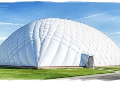 Ķekavas pašvaldība atsakās no idejas būvēt piepūšamo futbola halli ar vieglatlētikas celiņiem