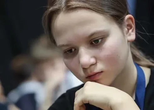 Латвийская шахматистка Алена Толмачева.