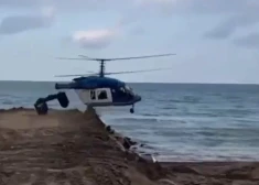 VIDEO. Nogāžas helikopters ar Krievijas militārās rūpnīcas vadību. Šajā rūpnīcā ražo arī kara lidaparātus