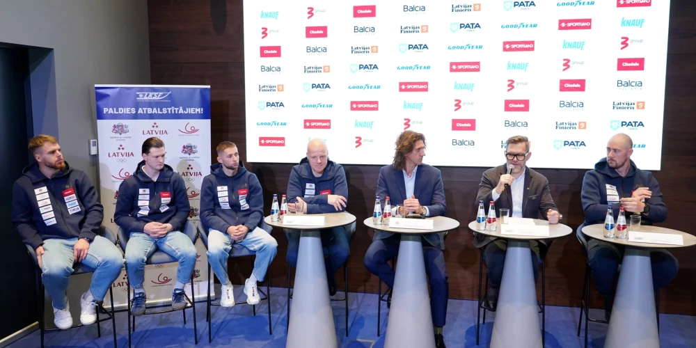 Latvijas kamaniņu sporta preses konference pirms 2025./2026. gada sezonas.