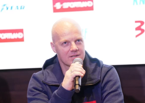 Latvijas kamaniņu izlases treneris Mārtiņš Rubenis 2025. gada 10. novembrī. 