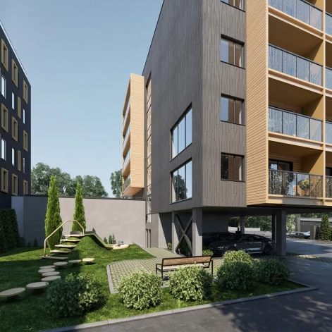 Jaunajā sešstāvu ēkā būs 15 dzīvokļi, kā arī komerctelpas. 