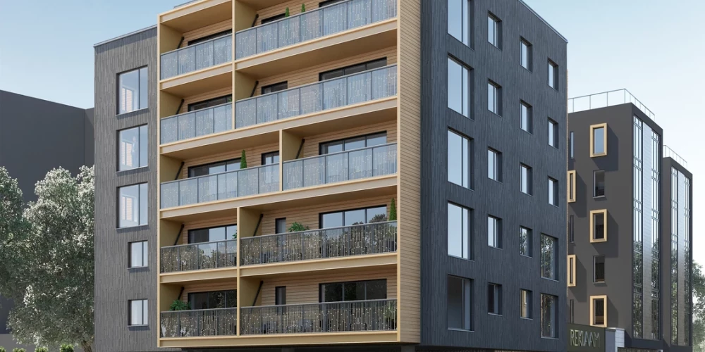 Jaunajā sešstāvu ēkā būs 15 dzīvokļi, kā arī komerctelpas. 