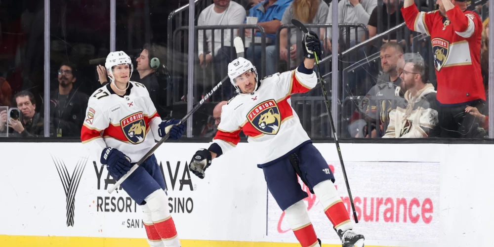 "Panthers" bez Uvja Balinska sastāvā pieveic "Golden Knights" hokejistus. 