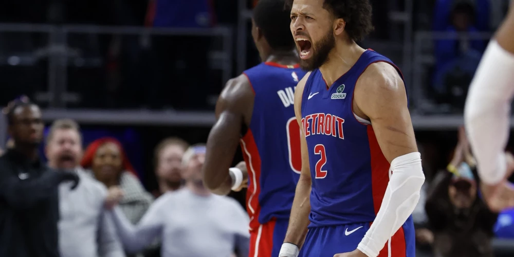 Keids Kaningems un Detroitas "Pistons", kas 2023./24. gada sezonā bija pārliecinoši vājākā komanda NBA, tagad kļuvuši par Austrumu konferences līderiem. 