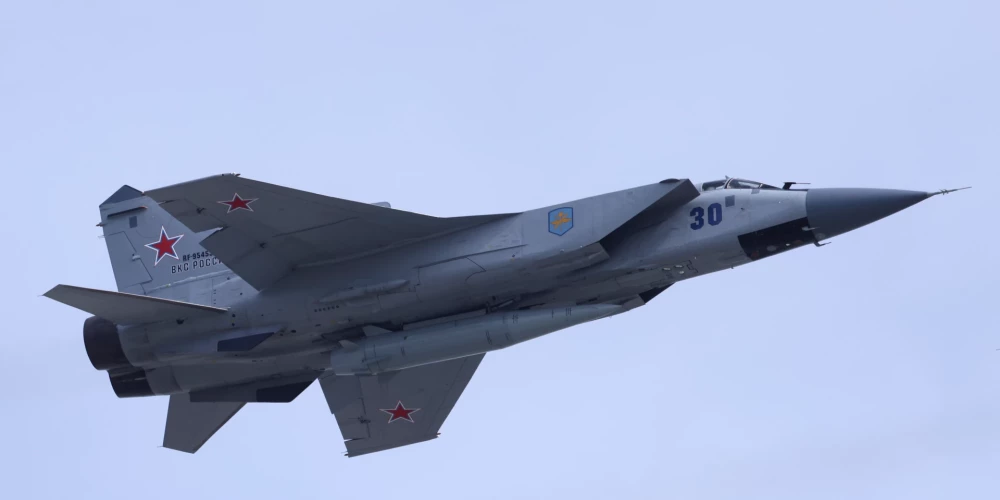 MiG-31 ir ceturtās paaudzes reaktīvais iznīcinātājs, kas radīts Padomju Savienībā./Ilustratīvs attēls.