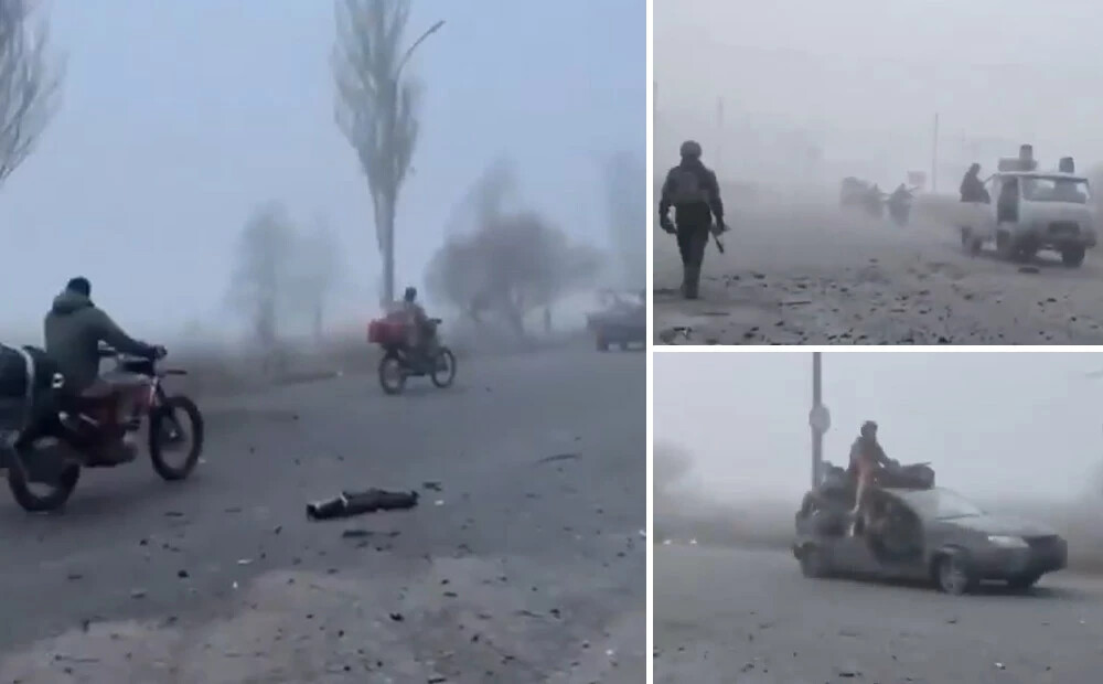 VIDEO: okupanti miglas aizsegā ar motocikliem, bojātiem auto un kājām burtiski ierāpo Pokrovskā, pēcāk sastopoties ar ukraiņu droniem