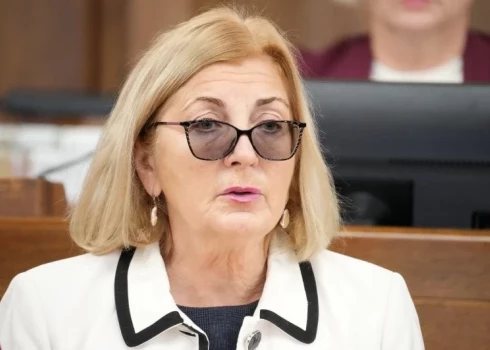 Скайдите Абрама обратила внимание на большое количество сотрудников Сейма.