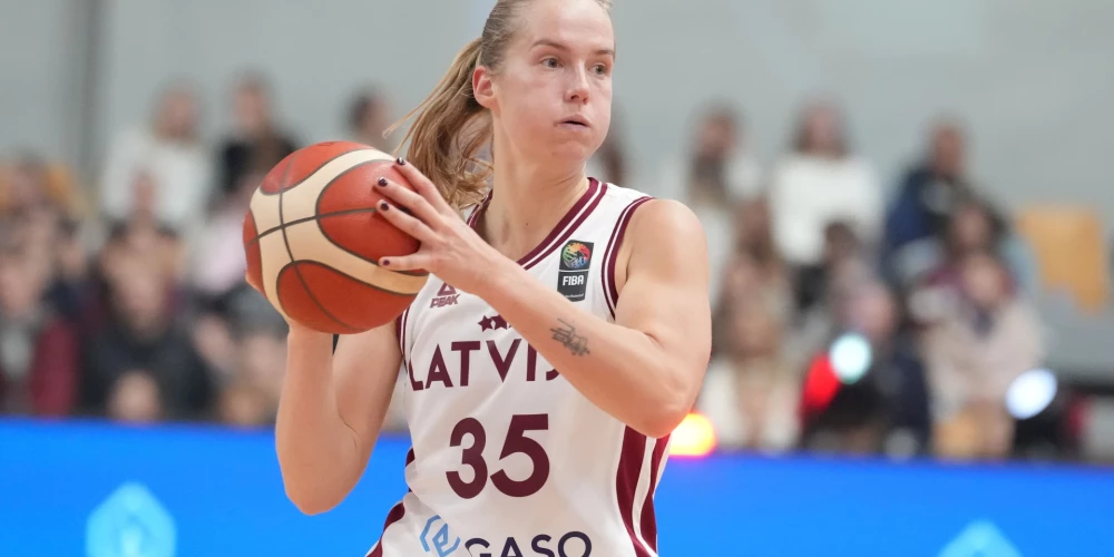 Latvijas sieviešu basketbola izlases spēlētāja Kate Vilka.
