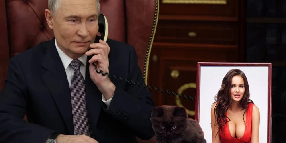 Jauns.lv kolāža - Vladimirs Putins un Alisa Harčeva.