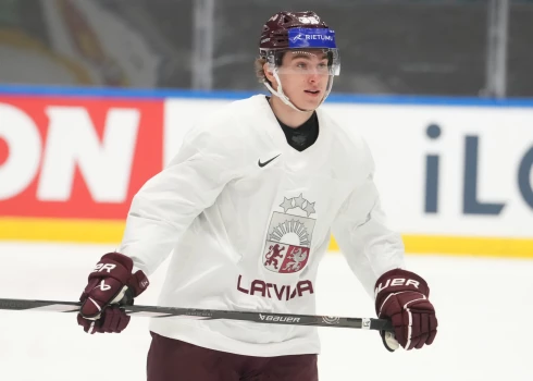 Latvijas hokeja izlases kandidāts Martins Laviņš.