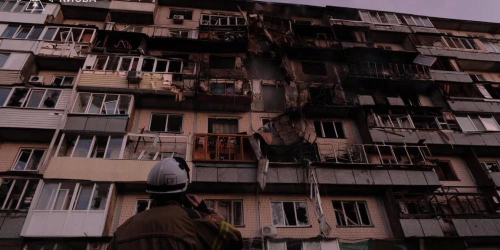 Последствия российского обстрела Киева. 