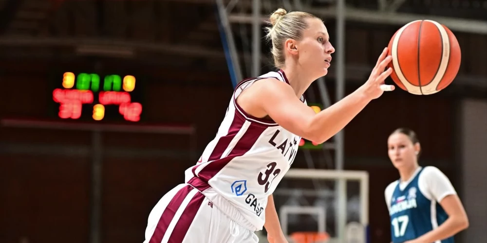 Kitija Laksa pirmajā spēlē Slovēnijā bija rezultatīvākā Latvijas spēlētāja.