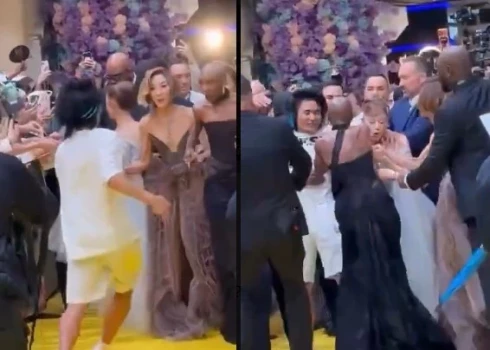 Первой на произошедшее отреагировала не охрана, а коллега Гранде - актриса Синтия Эриво.