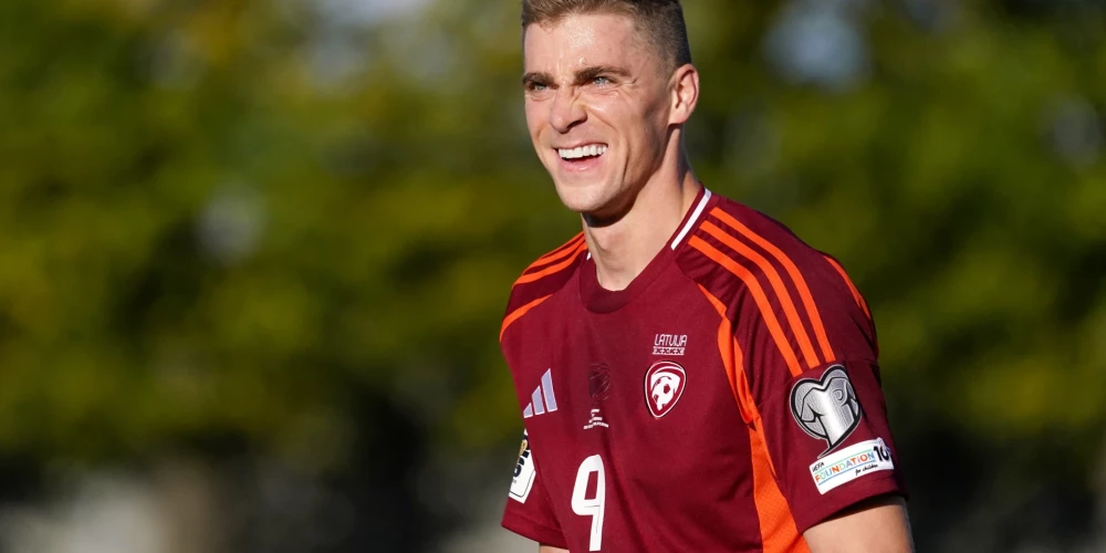 Latvijas izlases uzbrucējs Vladislavs Gutkovskis.