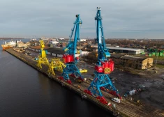 "AS Rikon" attīsta jaunu Latvijas eksporta nišu un prezentē unikālus Rīgas ostā radītus portālceltņus