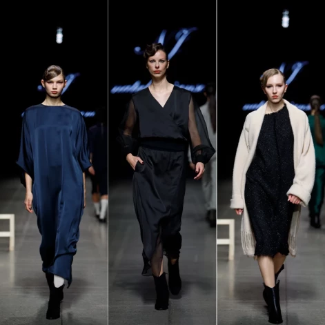 Prezidenta kancelejas mājaslapā norādīts: ja pieņemšanas dress code ir "black tie", tad dāmas var izvēlēties vilkt garo vai īso vakarkleitu Lūk, tērpi no Natālijas Jansones veikuma.