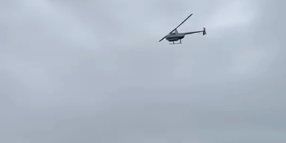 Helikopters Lizumā (ekrānuzņēmums no video)