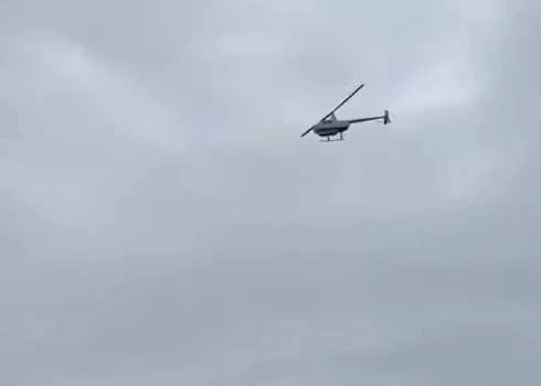 Helikopters Lizumā (ekrānuzņēmums no video)