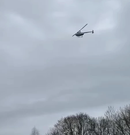 Helikopters Lizumā (ekrānuzņēmums no video)