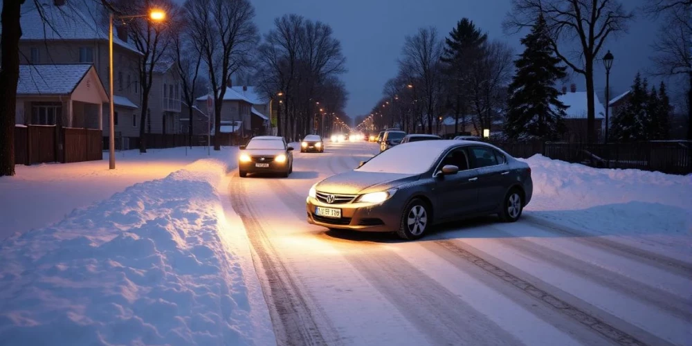 Снег в Латвии каждый год «неожиданный» — и это стоит водителям сотен разбитых машин.