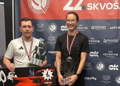 Par Latvijas čempioniem skvošā kļūst Plūme un Gaigala