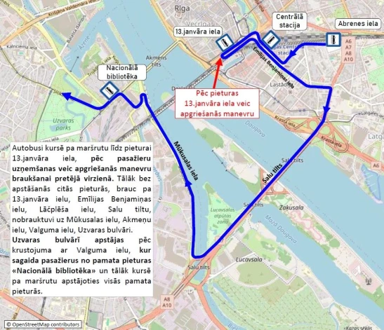 18. novembrī paredzētas izmaiņas 22. autobusa maršrutā.