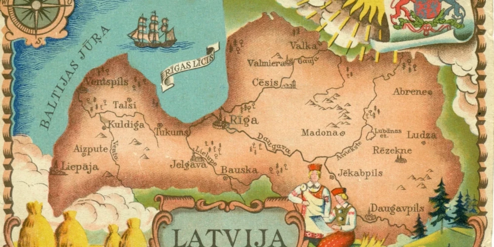 Карта Латвии.