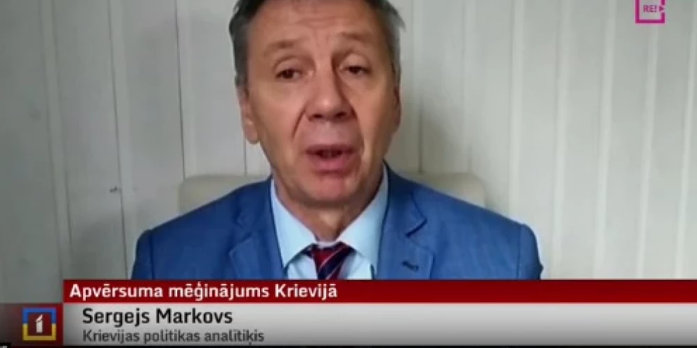 Prigožina dumpja laikā Latvijas Televīzijā šis Markovs pat tika intervēts kā "eksperts" (ekrānuzņēmums no video)