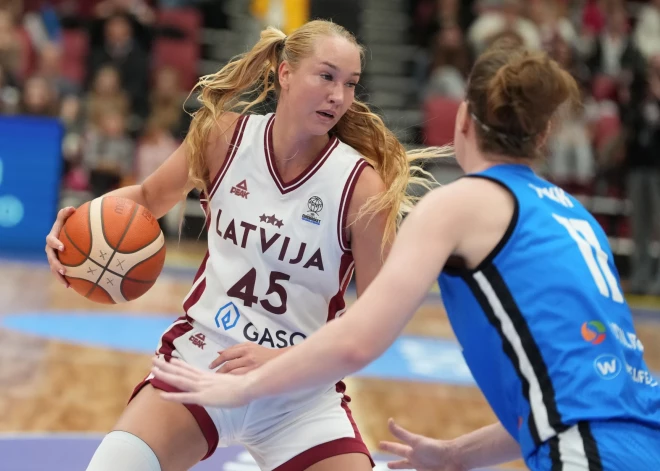 Latvijas basketbolistes sakauj Igauniju Eiropas čempionāta kvalifikācijas cikla mačā Rīgā