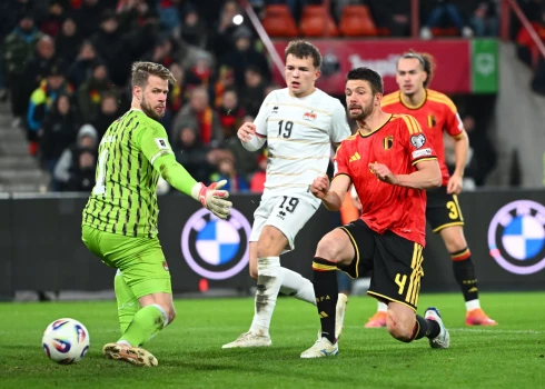 Beļģija septiņas reizes sarūgtināja Lihtenšteinas vārtsargu