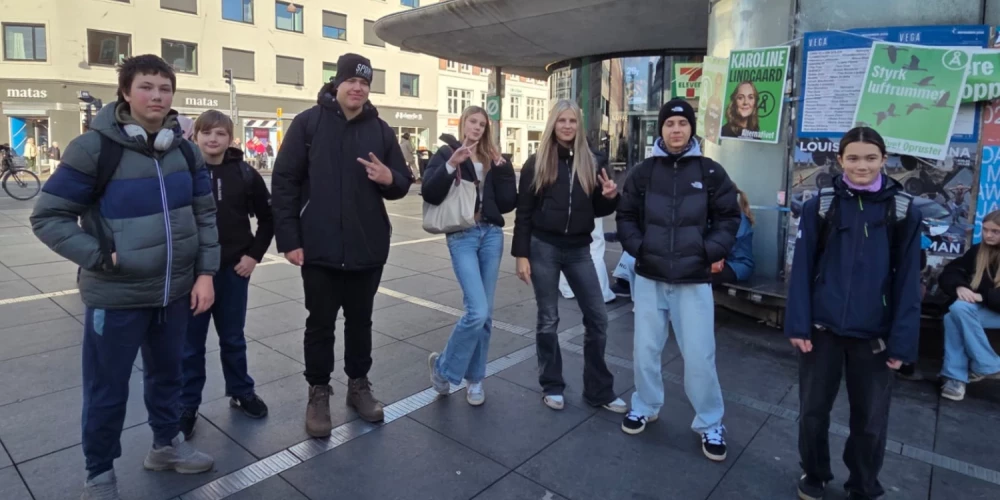 Mērsraga skolēni Dānijā.