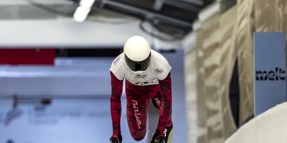 Latvijas skeletonists Dāvis Valdovskis. 