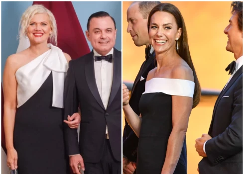 Vai Linda Abu Meri izvēlējusies Keitai Midltonei līdzīgu kleitu?