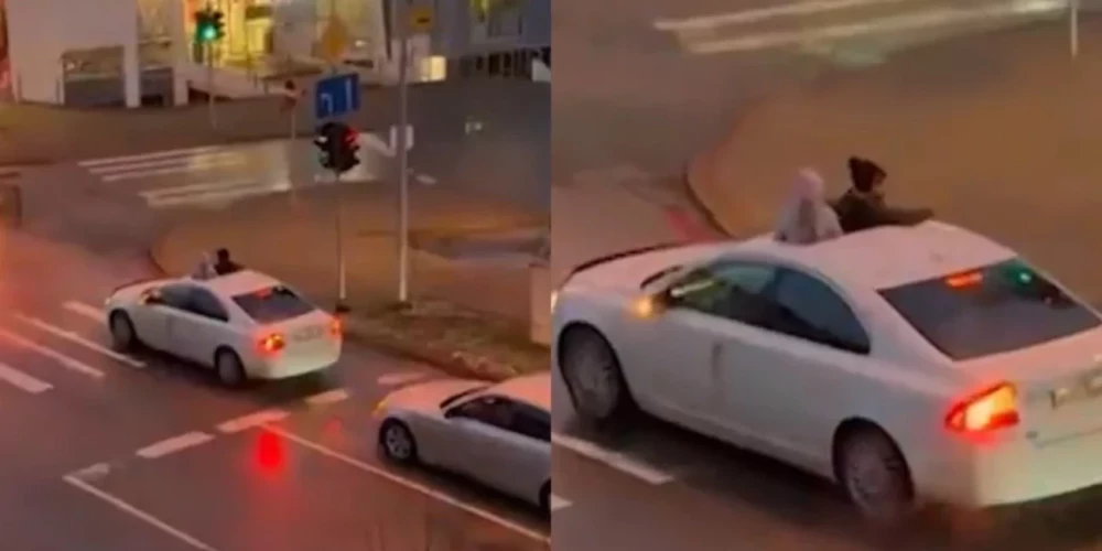 На видео видно, что детям разрешили высовываться из люка машины, что правилами строго запрещено.