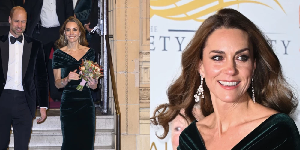 Кейт Миддлтон вышла на красную дорожку в платье, о котором дизайнеры узнали за 30 минут до выхода.