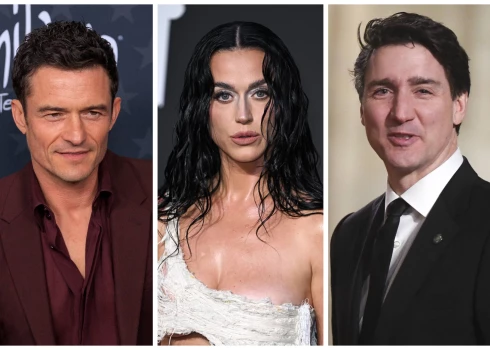 Orlando Blūms, Keitija Perija un Džastins Trudo.