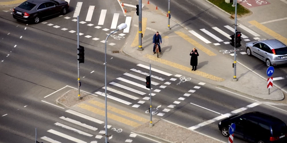 Перекресток в Елгаве.