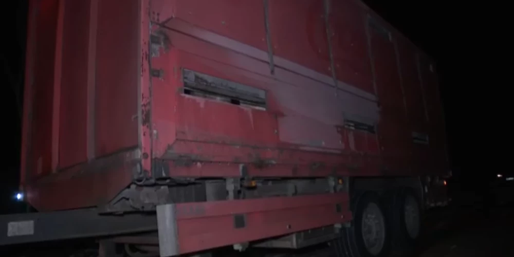 Tumsā un aukstumā lopiņiem nācās 16 stundas pavadīt uz apledojušā ceļa (ekrānuzņēmums no video)