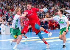 Dainis Krištopāns izceļas vienīgajā metienā "Melsungen" uzvarā Eiropas līgas spēlē