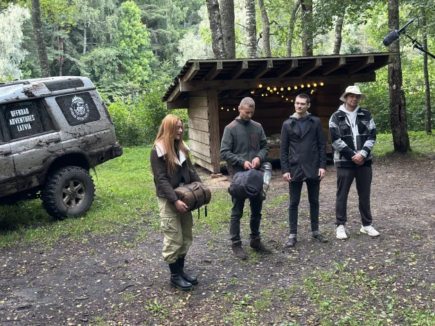 Rebeka, Edgars, Normunds un Saša.