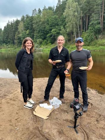 Baiba, Matīss un Ivo.