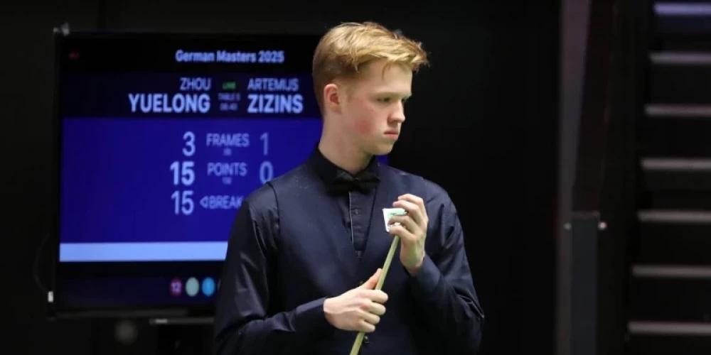 Артемий Жижинс постепенно продвигается в элиту снукера.