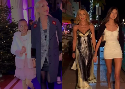 Кристина Орбакайте с дочерью в 2021 году и в 2025-м.